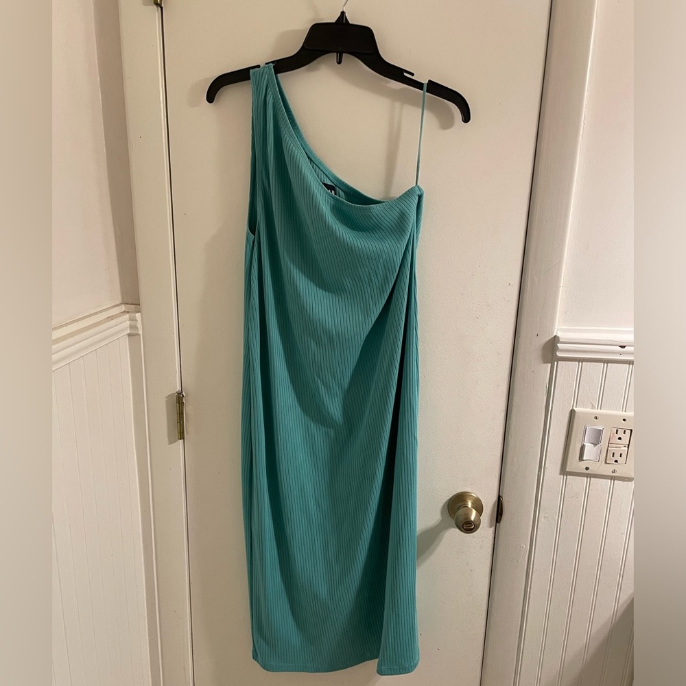 Gap One shoulder Midi dress sz L